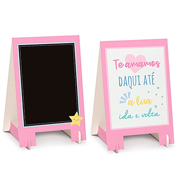 Festa Chuva de Amor - Kit Cavalete para Mesa 02 Un