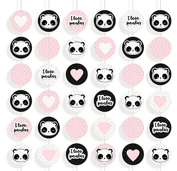 Festa Panda - Cortina Decorativa 06 Un