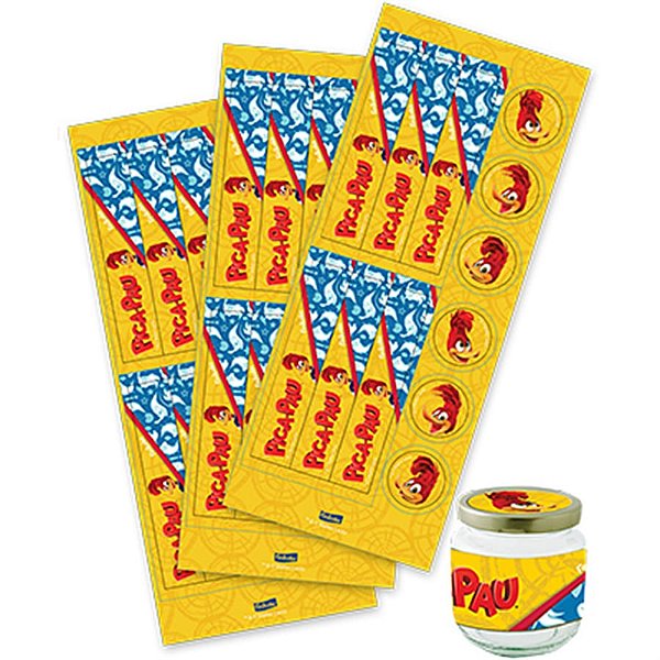 Festa Pica Pau - Kit Adesivo para 18 Potinhos - Pica-Pau o Filme