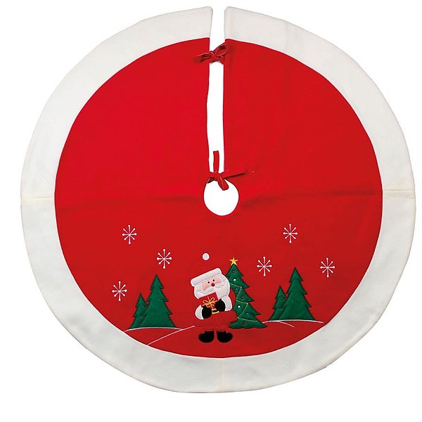 Saia Noel e Pinheiro Vermelho 90 cm (Saias e Acessórios)