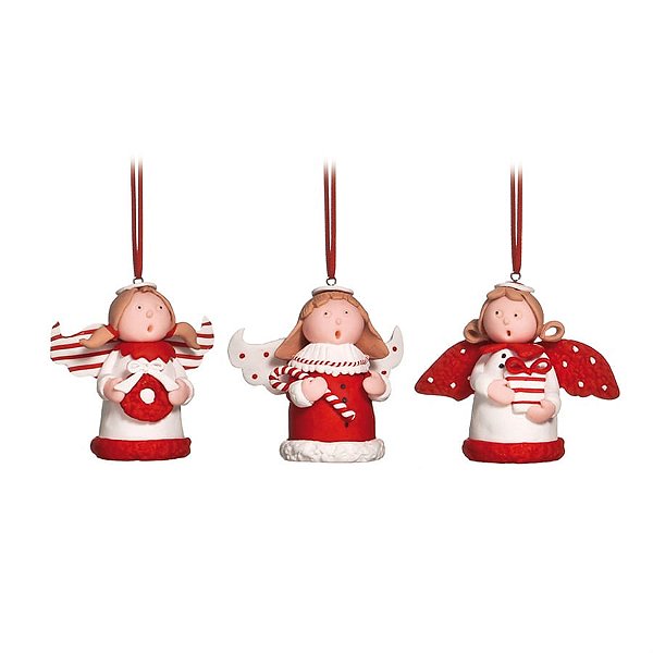 Anjo para Pendurar Vermelho e Branco - 1 Un