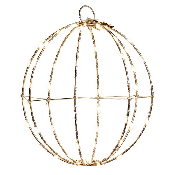 Iluminação de Natal - Bola com 96 Leds Bivolt Clara 20cm