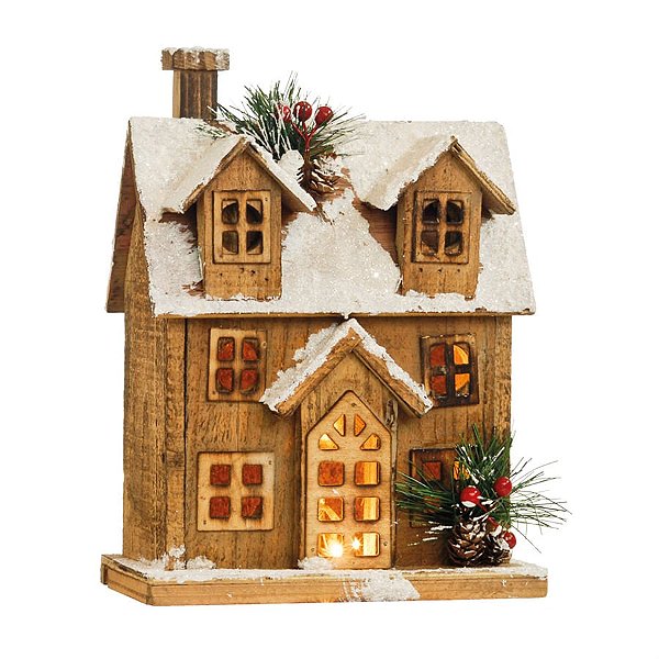 Casa Deco em Madeira 3 Andares Marrom (Chalé) - 1 Unidade