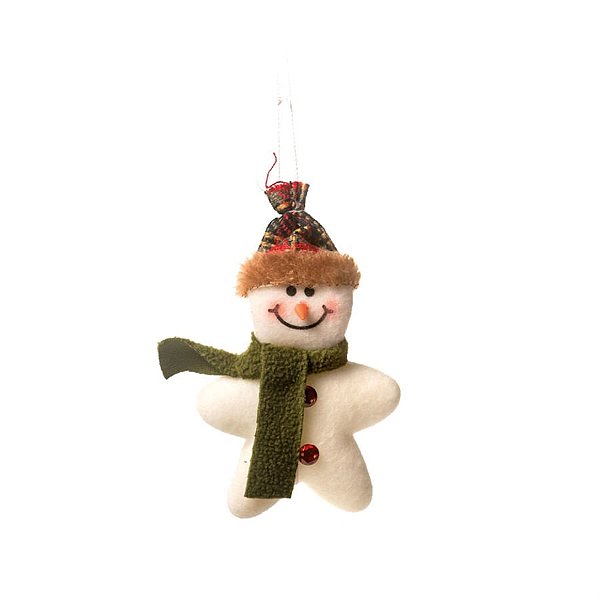 Enfeite para Pendurar Boneco de Neve (Fun) - 12 Un