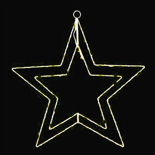Iluminação de Natal - Estrela 56 Leds Bivolt Clara 40cm