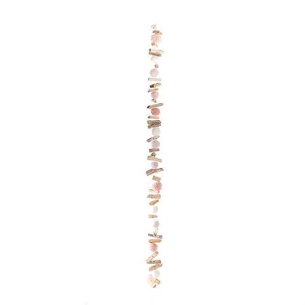 Festão para Pendurar Rosa Claro e Branco - 2 Un