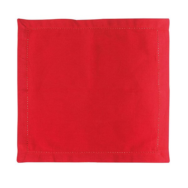 Guardanapo de Natal de Tecido Liso Vermelho 39X39cm - 4 Un