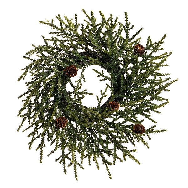Guirlanda de Natal Folhas Verde 30cm (Guirlanda de Natal Decoradas)