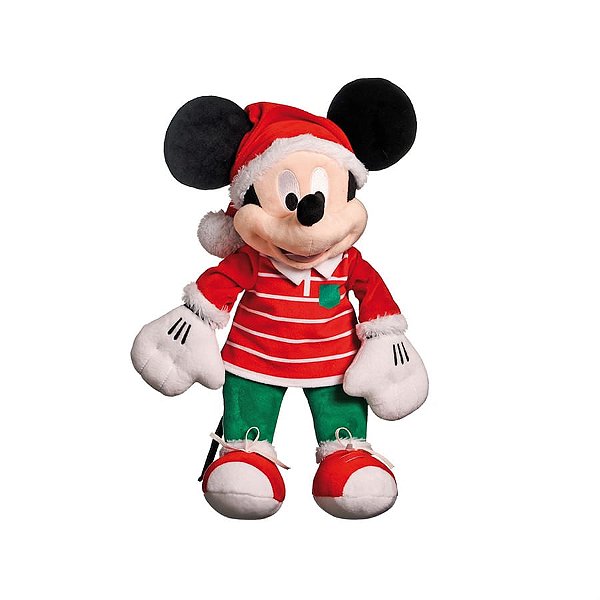 Natal Disney - Mickey de Pelúcia com Blusa Listrada 45cm