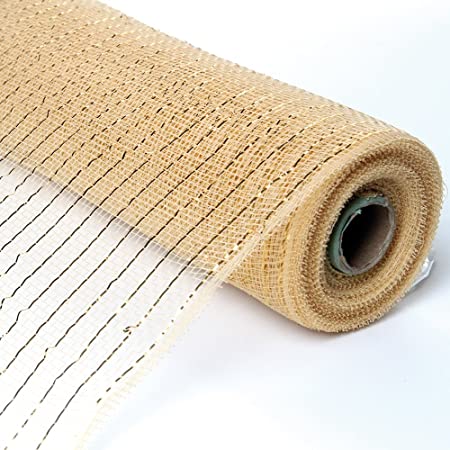 Tela Decorativa Juta Ouro 50X900cm