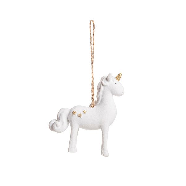 Unicórnio em Pé para Pendurar Branco Tamanho G