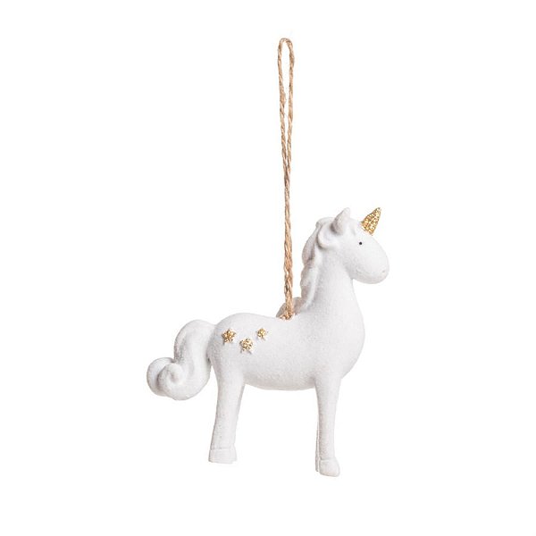 Unicórnio em Pé para Pendurar Branco Tamanho P - 1 Un