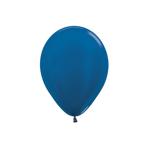 Balão Látex Metal Azul 5" / 13cm - 50 Un