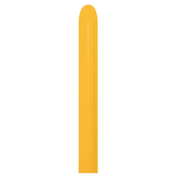 Balão Látex Twist Fashion Amarelo Girassol 260'' / 5x150cm - 50 Un