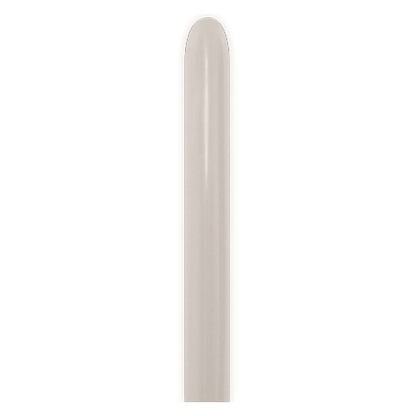Balão Látex Twist Satin Prata 260'' / 5x150cm - 50 Un