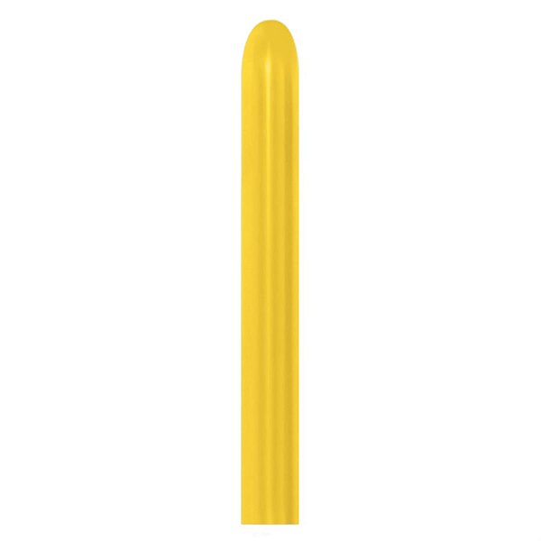 Balão Látex Twist Metal Amarelo 260'' / 5x150cm - 50 Un