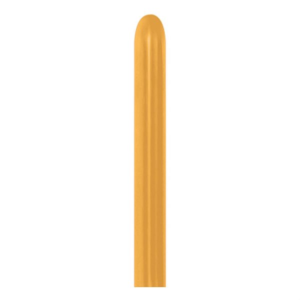 Balão Látex Twist Metal Dourado 260'' / 5x150cm - 50 Un