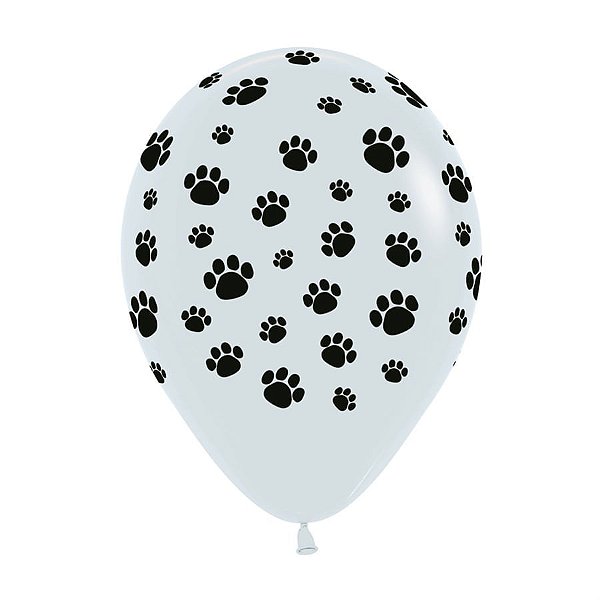 Balão Látex Impressão 360 Fashion Pegadas 12" / 30cm - 50 Un