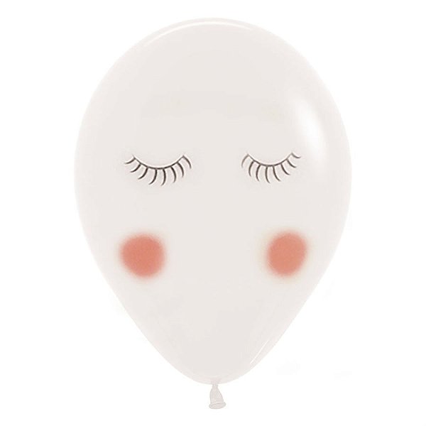 Balão Látex Impressão 2 Lados Fashion Carinha Unicórnio 12" / 30cm - 12 Un