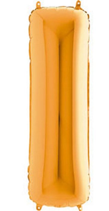 Balão Metalizado Letra I Ouro 40'' / 101cm