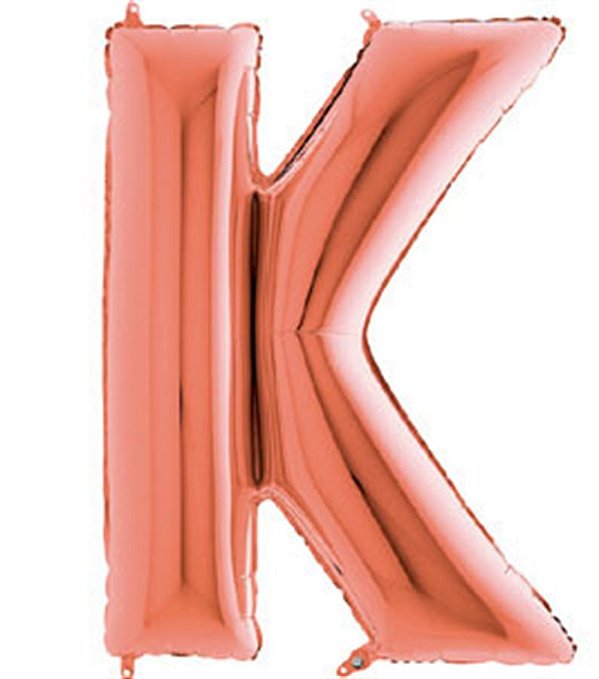 Balão Metalizado Letra K Rose Gold 40'' / 101cm