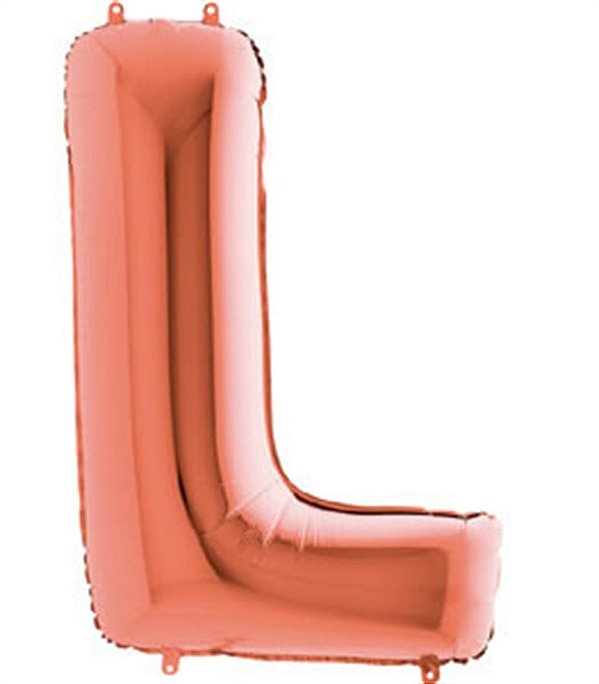 Balão Metalizado Letra L Rose Gold 40'' / 101cm