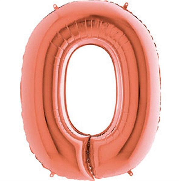 Balão Metalizado Letra O Rose Gold 40'' / 101cm