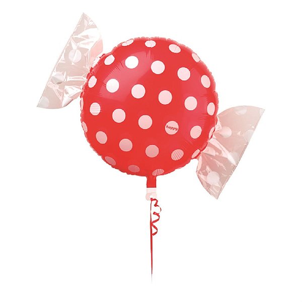 Balão Metalizado Candy Pão Vermelho 18" / 45cm