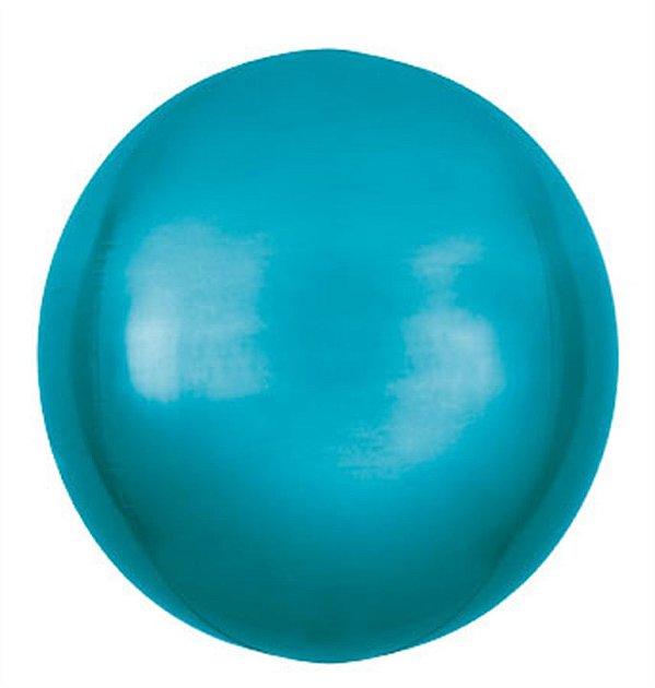 Balão Bolha Metal Azul 24'' / 60cm