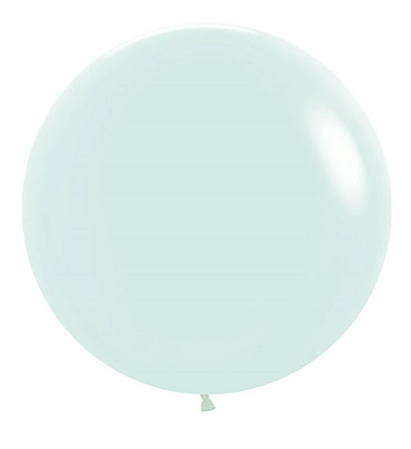 Balão Gigante Látex Pastel Mate Verde 24" / 60cm - 3 Un