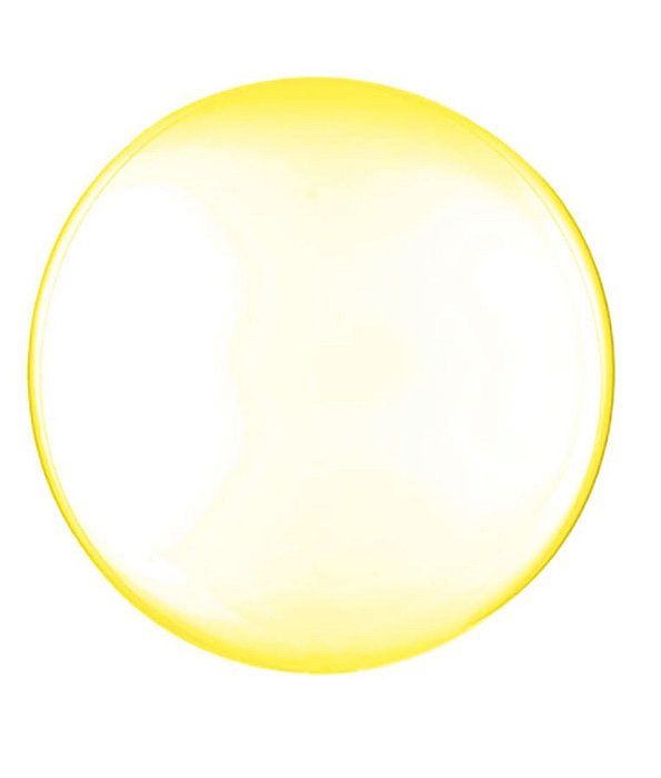 Balão Bolha Clear Amarelo 18" / 45cm
