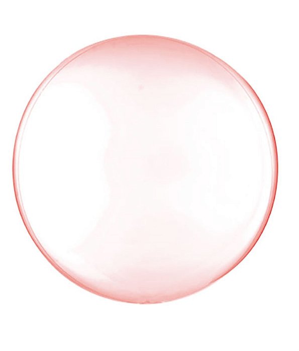 Balão Bolha Clear Vermelho 18" / 45cm