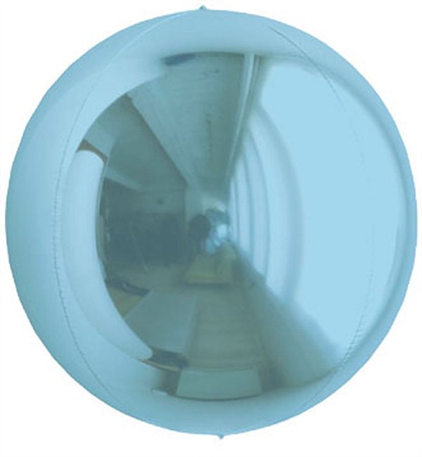 Balão Metalizado Redondo Esfera Azul Claro 24'' / 60cm