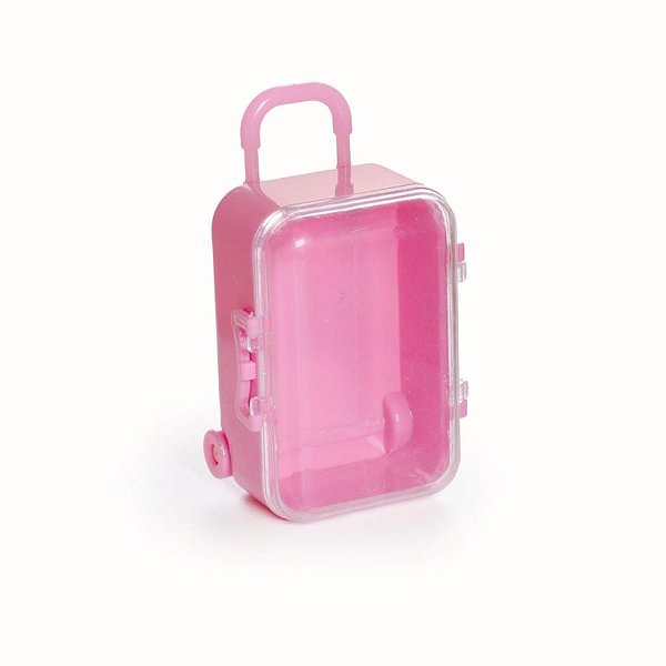 Mini Maletinha Retângular Rosa - 8 Un
