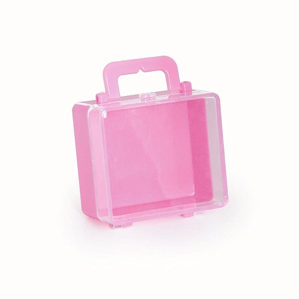 Mini Maletinha Quadrada Rosa - 8 Un