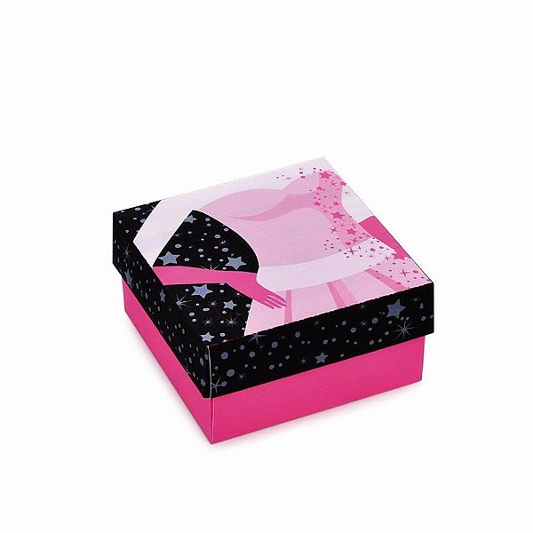 Caixa Bem Casado Quadrado Baile 6,5x6,5x3,5 Prata - 12 Un