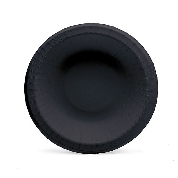 Prato Petisqueira Laminado Preto 18 cm - 8 Un