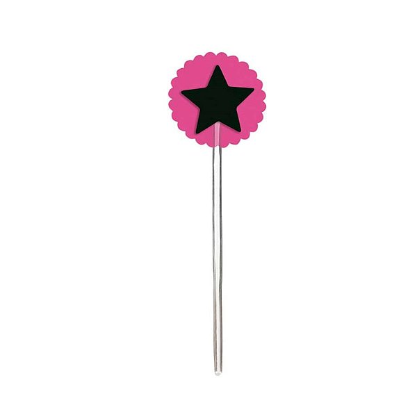 Pick para Docinhos com Estrela Preto - 24 Peças