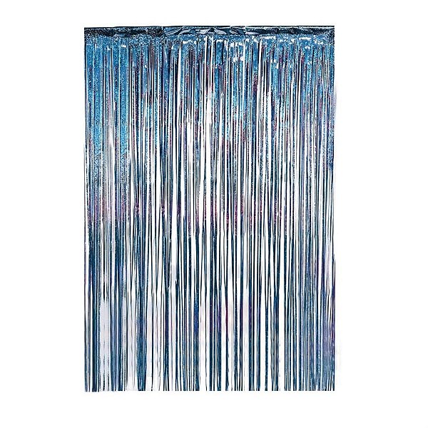 Cortina Decorativa Holográfico Azul