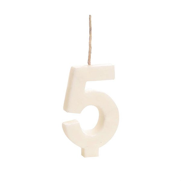Cromus - Vela n° 5 Colorido Branco - 1 unidade