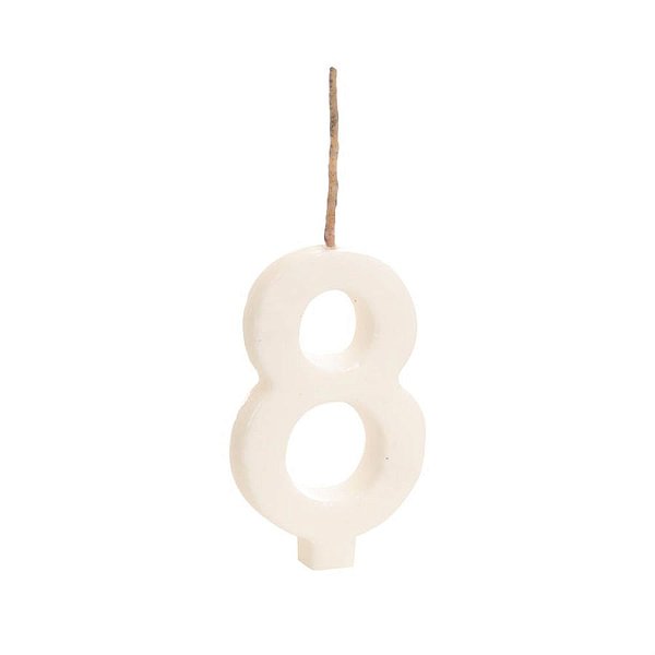 Cromus - Vela n° 8 Colorido Branco - 1 unidade