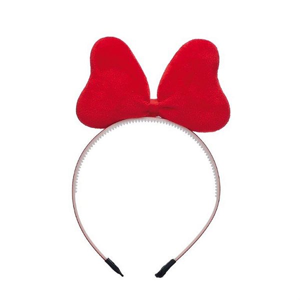 Acessório Tiara Laço Pelúcia Vermelho