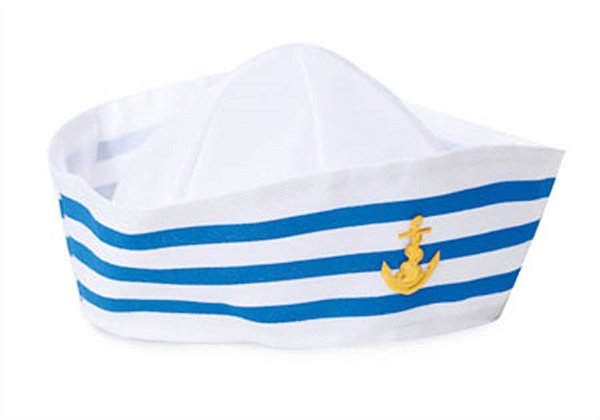 Acessório Chapéu Marinheiro Listras
