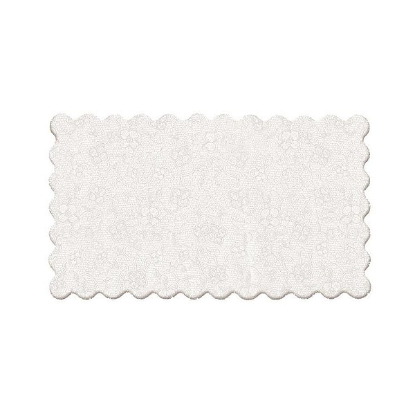 Tapetinho para Doces Renda Francesa Branca 13x20 - 100 Un