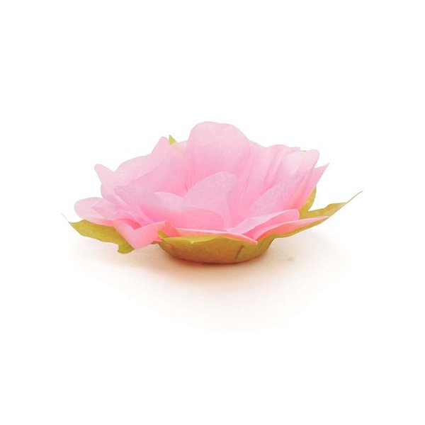 Forminhas para Doces Flores com Folhas Rosa Claro - 40 Un