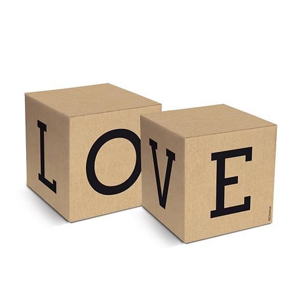 Caixa Cubo Love Felizes para Sempre 6x6x6 - Pacote com 8 Unidades