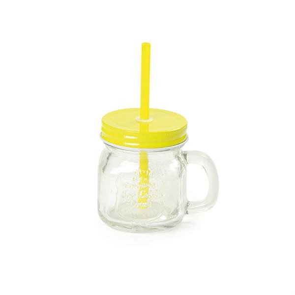 Caneca Baixa de Suco Amarelo 10x7,5x9 - 1 Unidade