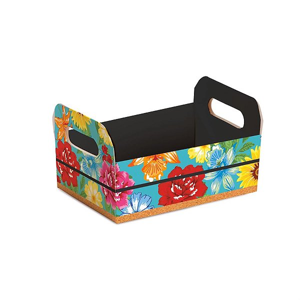 Festa Junina - Caixote de Cartão Floral Médio 22x15x8