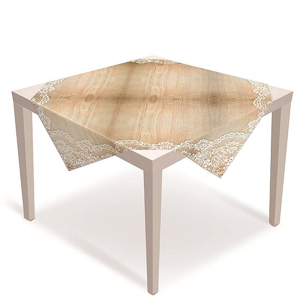 Festa Pedacinho do Céu - Toalha de Mesa Convidados Pedacinho do Céu 79x79 - 5 Peças