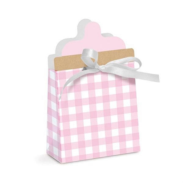 Cha Revelacao - Caixa Mamadeira Rosa Bebe 7,5x3,5x12 - 8 Un
